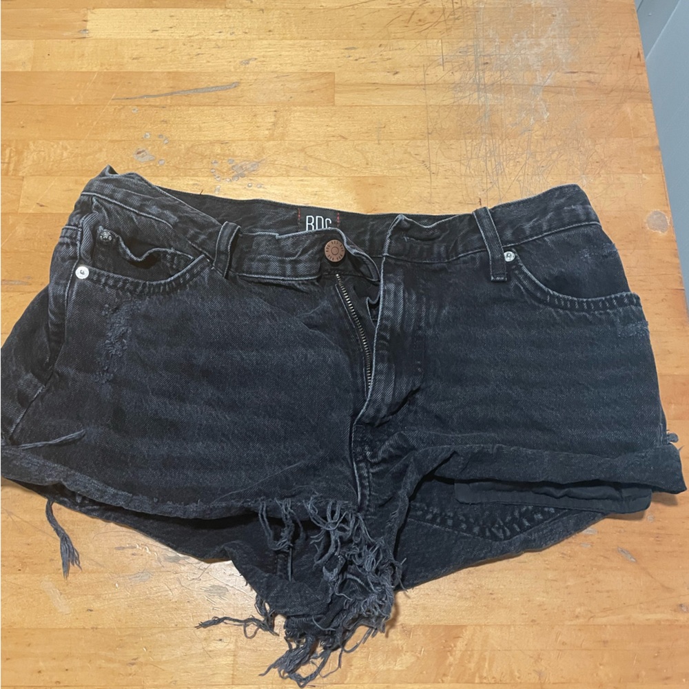 BDG girlfriend high rise black Jean shorts